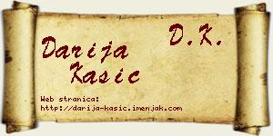 Darija Kašić vizit kartica